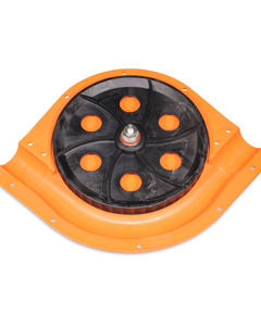 Body half lower PA6 DR850 with corner wheel and ball bearing